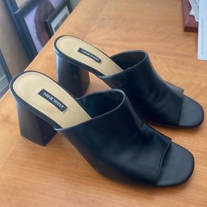 Nine West black slides size 11